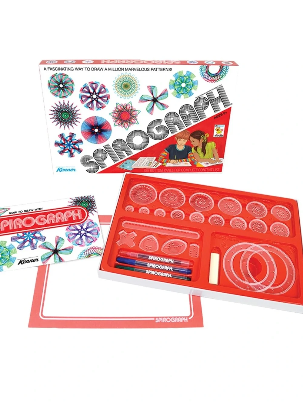 Spirograph Deluxe Set Educational Design Drawing Patterns Toy Age 8+